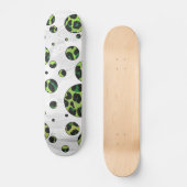 Skateboard Polka Dot Leopard noir et vert (Recto)