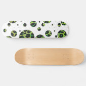 Skateboard Polka Dot Leopard noir et vert (Horz)