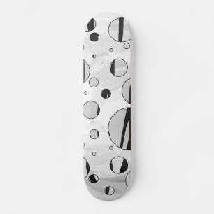 Skateboard Polka Dot Tiger noir et blanc