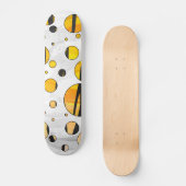 Skateboard Polka Dot Tiger noir et orange (Recto)