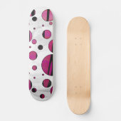 Skateboard Polka Dot Tiger rose chaud et noir (Recto)