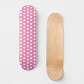 Skateboard Polka Polka classique rose et blanc (Recto)