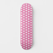 Skateboard Polka Polka classique rose et blanc (Recto)