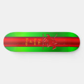 Skateboard Polo Pony et Rider en relief, chrome rouge (Horz)