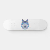 Skateboard Polygonal geometric wolf head (Horz)