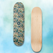 Skateboard Polynesian Tropical Wave Palm Trees Pattern Name