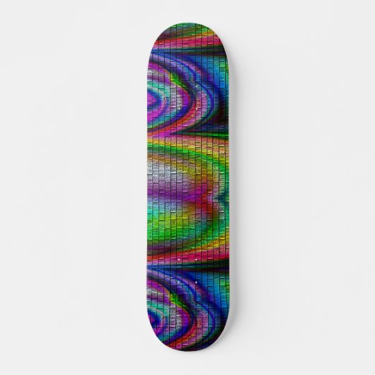 Skateboard pont arc-en-ciel psychédélique (Devant)