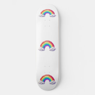 Skateboard Pont Arc En Ciel Vers Les Rêves