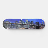 Skateboard Pont de Brooklyn et horizon de Manhattan (Horz)