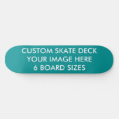 Skateboard PONT DE PATINAGE PERSONNALISÉ 8 Patins TURQUOISES (Horz)