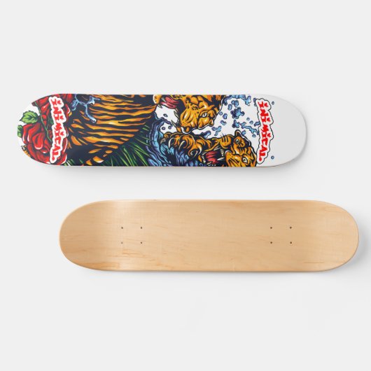 Skateboard Pont De Tigers De Combat Inimical (Horz)