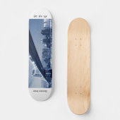 Skateboard Pont et horizon de Manhattan la nuit, NYC (Recto)