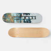 Skateboard Pont magique Blue_orange de coucher du soleil (Horz)