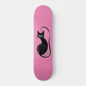 SKATEBOARD PONT ROSE CHAT NOIR (Devant)