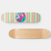 Skateboard Pony rose ; Bright Rainbow Strips (Horz)
