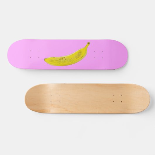 Skateboard Pop Art Banana en jaune (Horz)