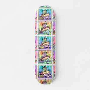 Skateboard - Pop Art Hot Dog met chips en een dran