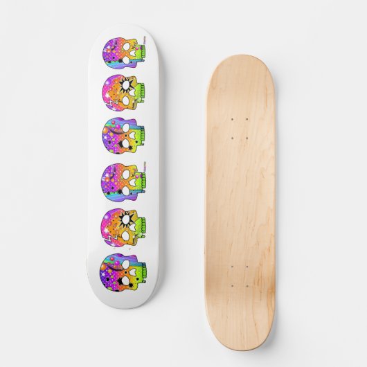 Skateboard - POP ART SKULLS (Recto)