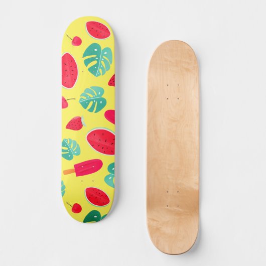 Skateboard Popsicle, cerise, fraise et pastèque (Recto)