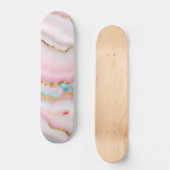 Skateboard Porte Marbre Populaire Blue Rose Collection Or (Recto)