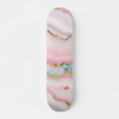 Skateboard Porte Marbre Populaire Blue Rose Collection Or (Devant)