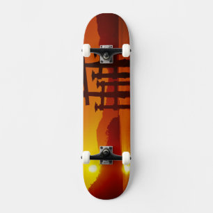 Skateboard Porte O-Torii, sanctuaire Itsukushima, Miyajima,