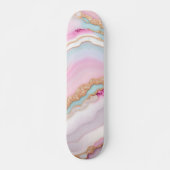 Skateboard Porte rose clair Marbre Collection tendance (Devant)