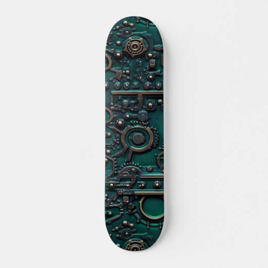 Skateboard Porte victorienne Steampunk Vert émeraude (Devant)