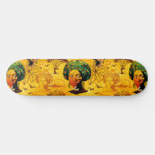 Skateboard Portrait féminin africain avec coucher de soleil (Horz)