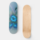 Skateboard Position, Abstrait bleu turquoise fractal (Recto)