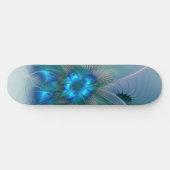 Skateboard Position, Abstrait bleu turquoise fractal (Horz)