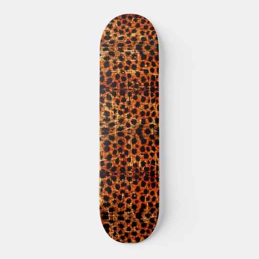 Skateboard Poster de animal de Grunge Cheetah vintage (Recto)