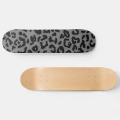 Skateboard Poster de animal gris de léopard (Horz)