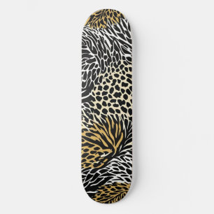 Skateboard Poster de animal mixte Zebra Leopard Tiger Impress