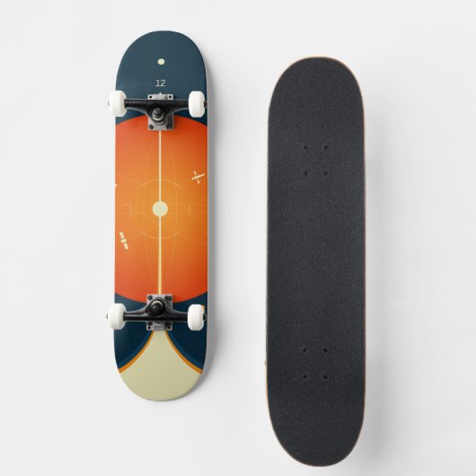 Skateboard Poster de l'horloge atomique Deep Space, version o (Recto)