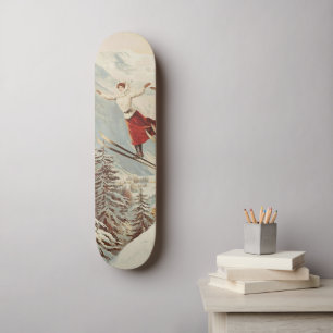 Skateboard Poster de ski Vintage de Chamonix Mont Blanc