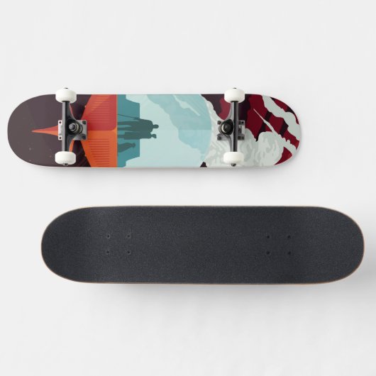 Skateboard Poster Espace Rétro Mission Cassini À Saturne (Horz)