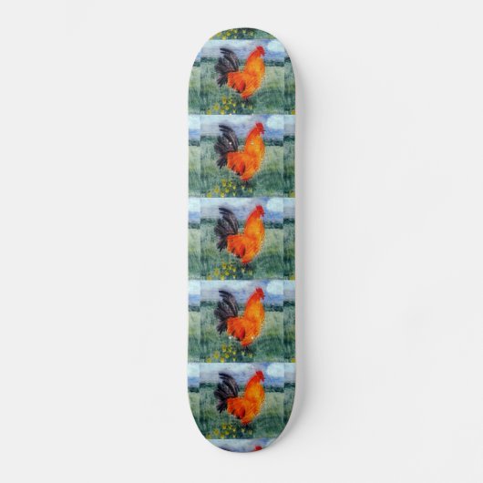 Skateboard Poulet de coq d'oiseaux de ferme (Recto)