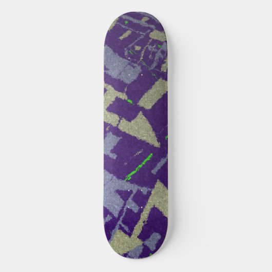 Skateboard Pourpre à section dorée (Recto)