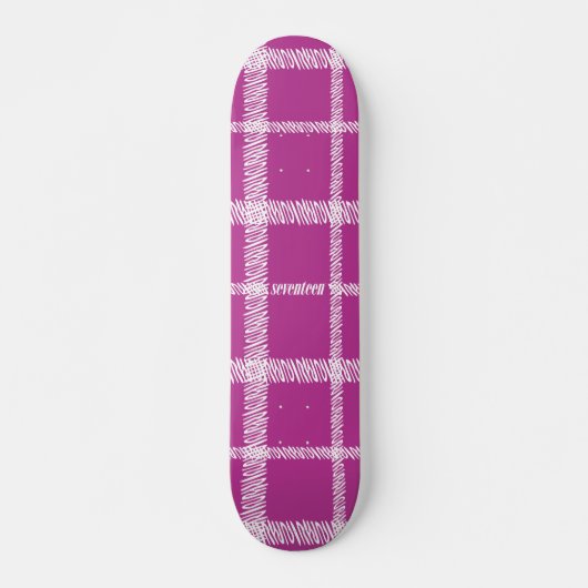 Skateboard Pourpre de plaid (Devant)