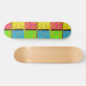 Skateboard Pourpre, jaune, bleu de Lite, vert de chaux, (Horz)