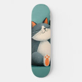 Skateboard Preneur de sieste professionnel Chat drôle endormi (Recto)