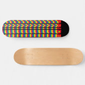 Skateboard Pride lgbt lgbtq queer gay rainbow retro black (Horz)