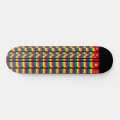 Skateboard Pride lgbt lgbtq queer gay rainbow retro black (Horz)