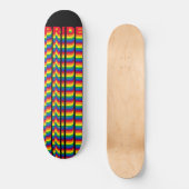 Skateboard Pride lgbt lgbtq queer gay rainbow retro black (Recto)