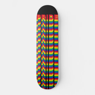 Skateboard Pride lgbt lgbtq queer gay rainbow retro black