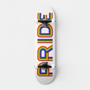 Skateboard Pride   Rainbow Letters