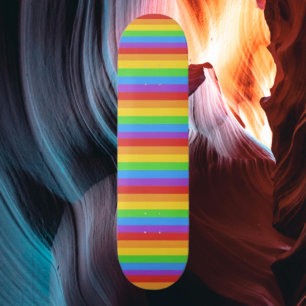 Skateboard Pride Ride : Drapeau Arc-en-ciel Horizontal