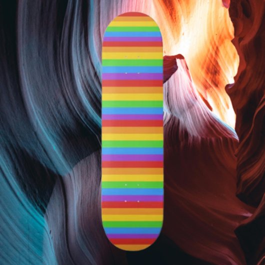 Skateboard Pride Ride : Drapeau Arc-en-ciel Horizontal