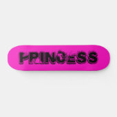 Skateboard Princesse de style Grunge rose chaud (Horz)